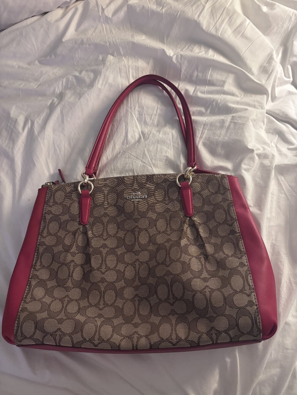 Coach Bright Red Interior Purse - Picture 1 of 5